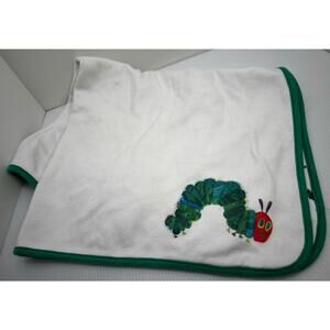 Eric Carle Hungry Caterpillar Gymboree Baby Blanket Double sided Green Edge